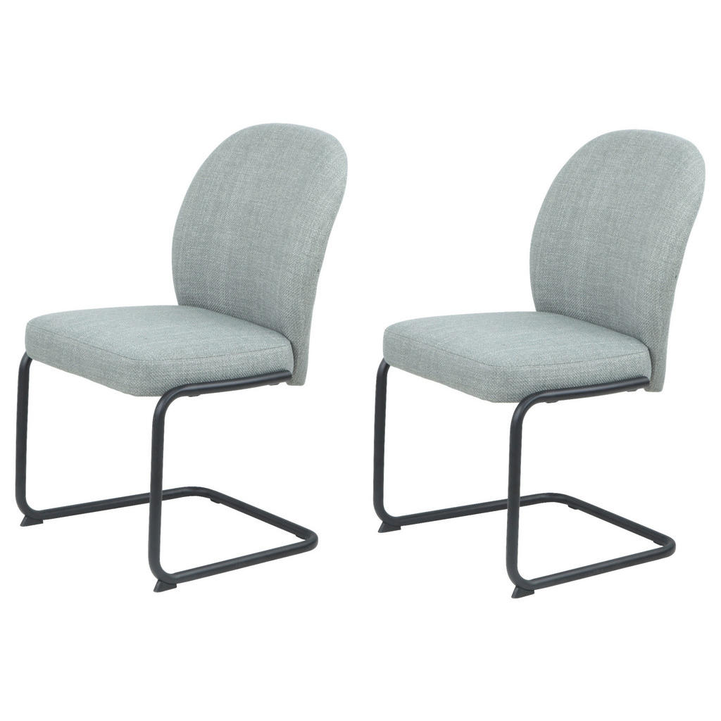 Thumbnail - Schwingstuhl Karen II, 2er-Set mint Webstoff Metall B/H/T: ca. 53x90x62 cm