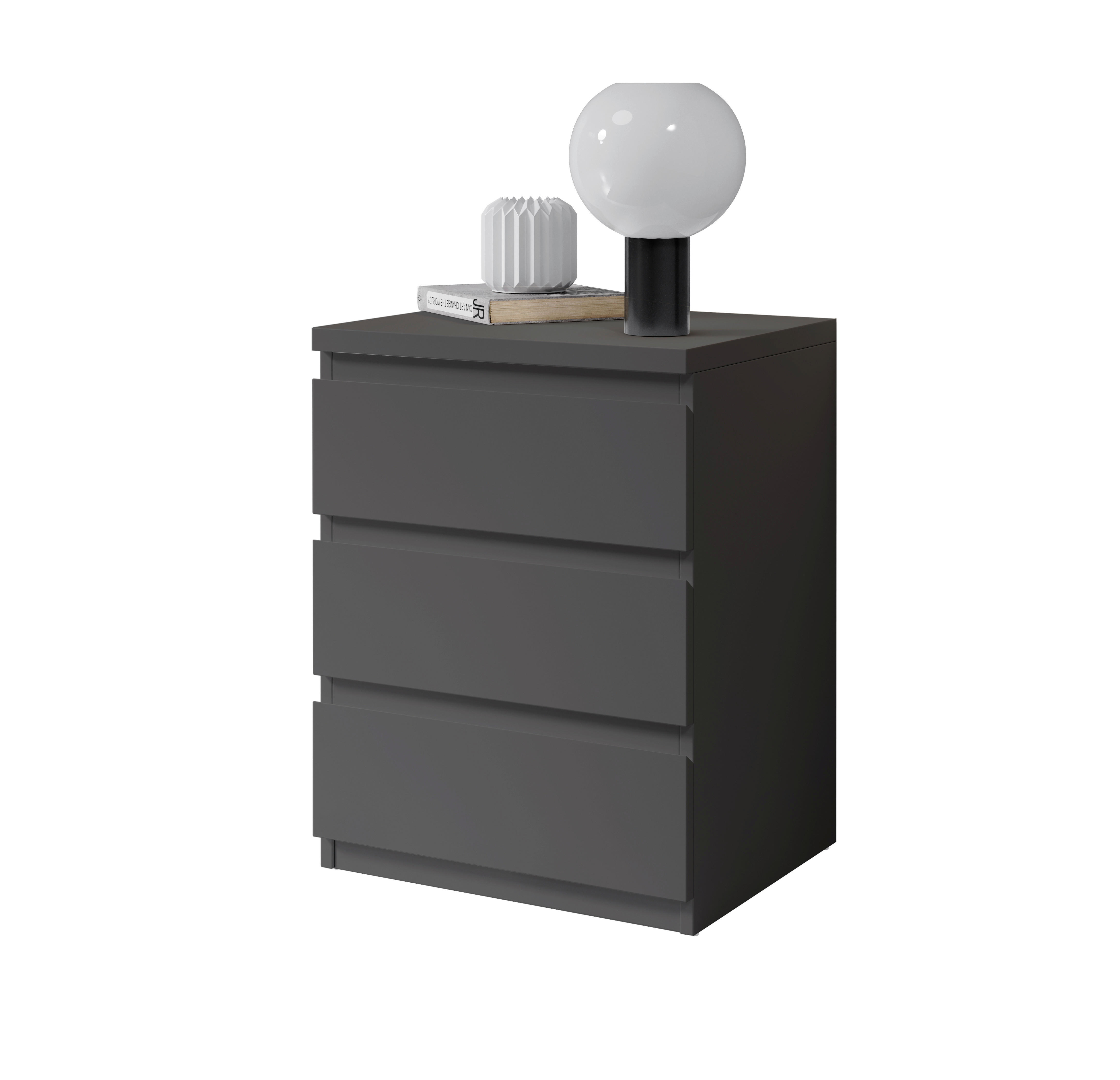 Nachtkonsole Olli Graphit B/H/T: ca. 45x61x38 cm Olli - Graphit (45,00/61,00/38,00cm)