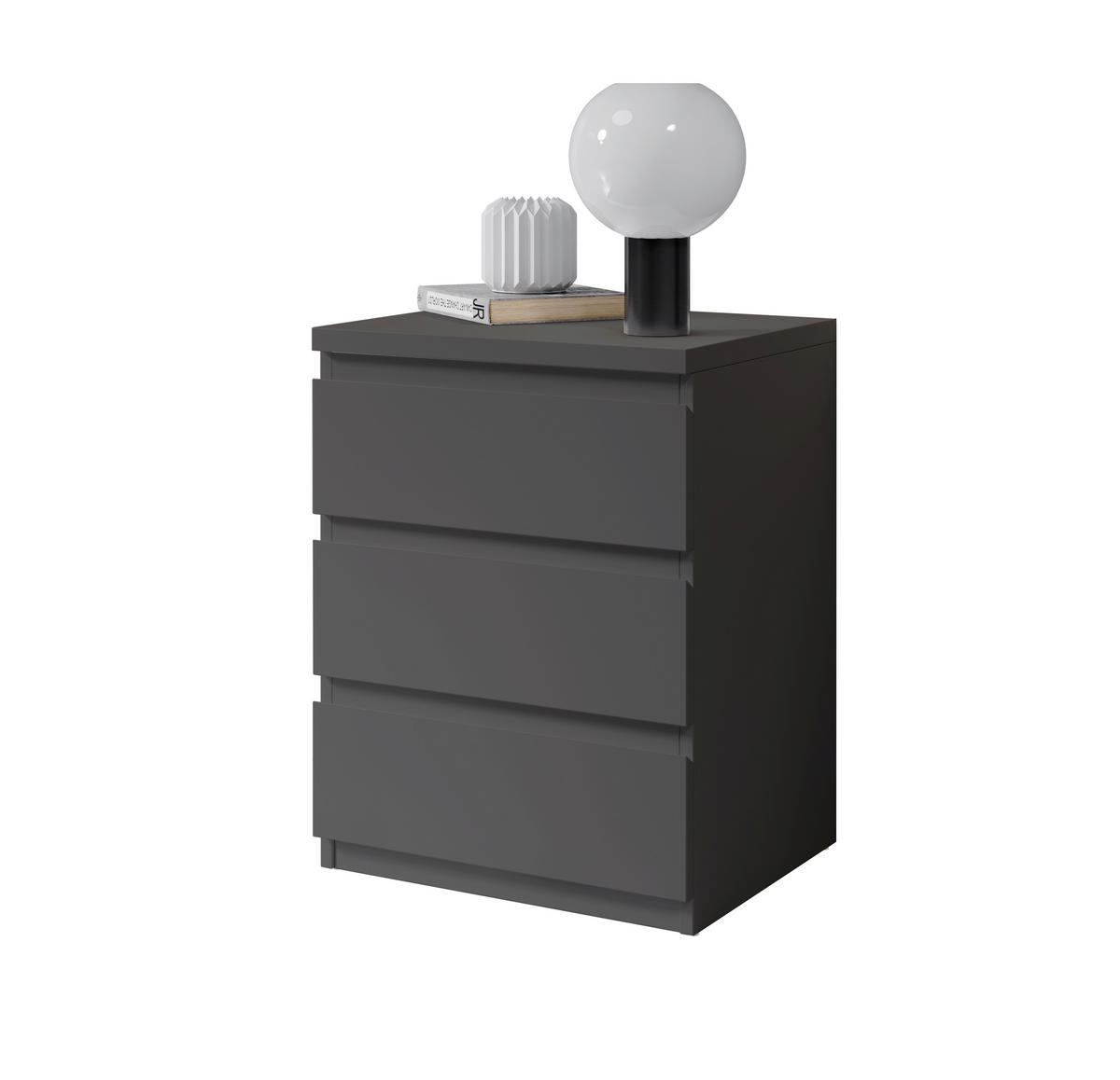 Nachtkonsole Olli Graphit B/H/T: ca. 45x61x38 cm Olli - Graphit (45,00/61,00/38,00cm)