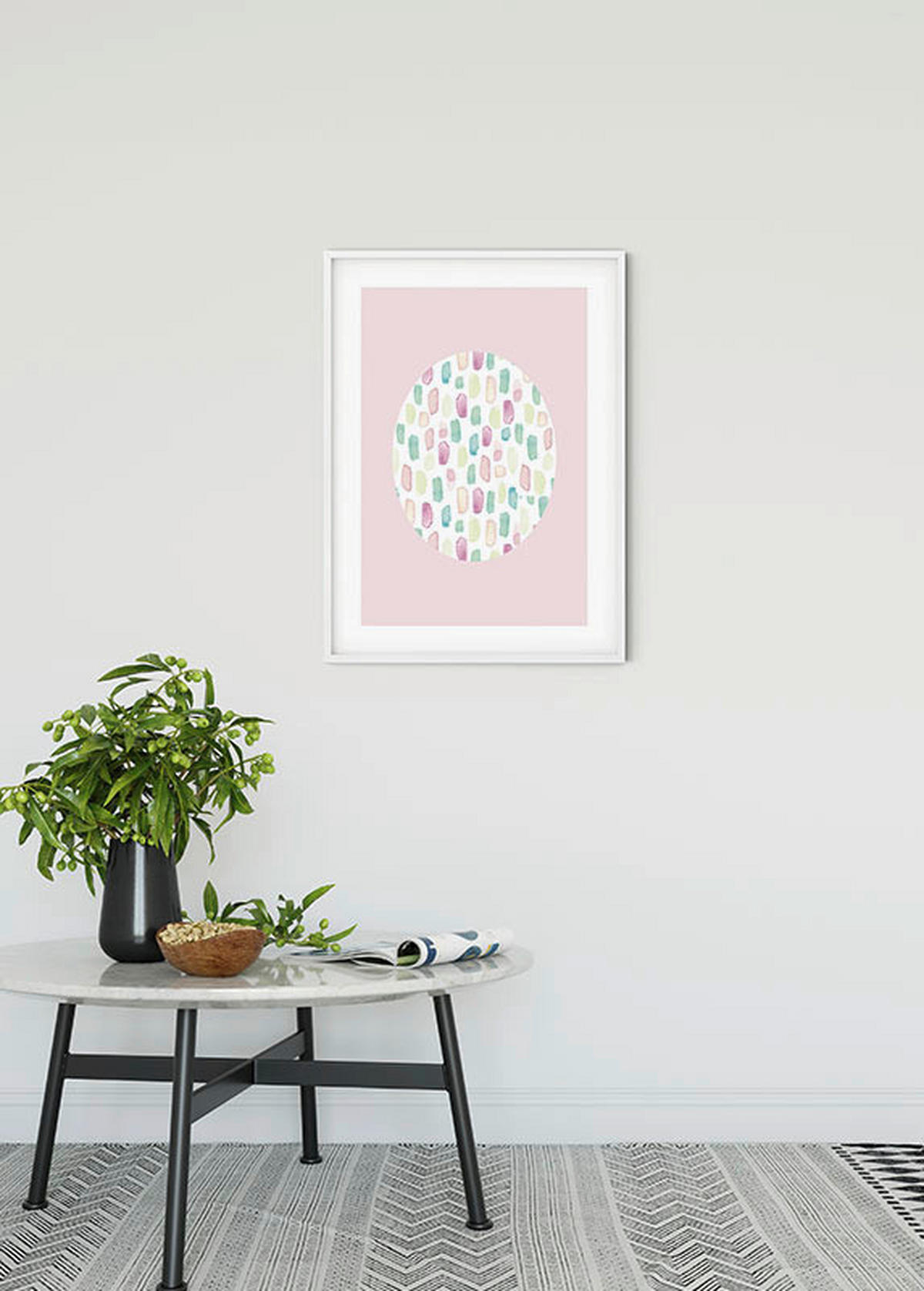 Komar Poster Shelly Patterns Rose Muscheln B/L: ca. 50x70 cm Shelly Patterns Rose - (50,00/70,00cm) - Komar