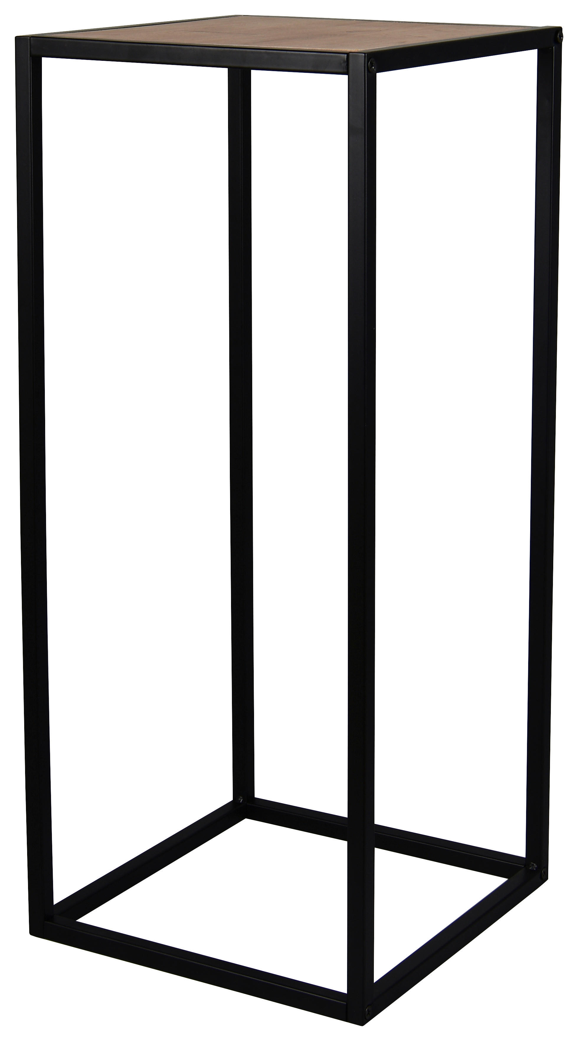 Beistelltisch Valery Eiche Artisan Nachbildung schwarz Metall MDF B/H/T: ca. 30x70x30 cm Valery - Eiche/schwarz (30,00/70,00/30,00cm)