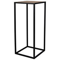 Beistelltisch Valery Eiche Artisan Nachbildung schwarz Metall MDF B/H/T: ca. 30x70x30 cm Valery - Eiche/schwarz (30,00/70,00/30,00cm)