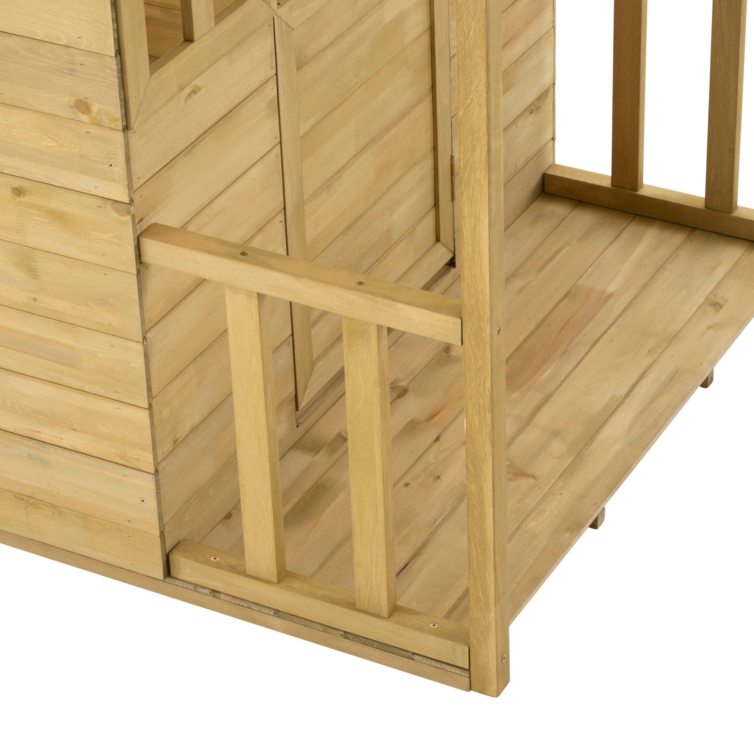 Zwerkules Spielhaus Villa natur B/H/L: ca. 121x140x137 cm Villa - natur (137,00/121,00/140,00cm) - Zwerkules