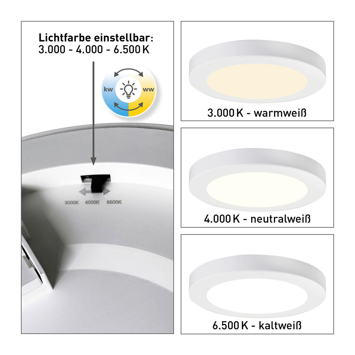 Näve Leuchten Deckenleuchte BONUS 1384623 LED Deckenleuchte "BONUS" - weiß (29,00/1,50cm) - Näve Leuchten