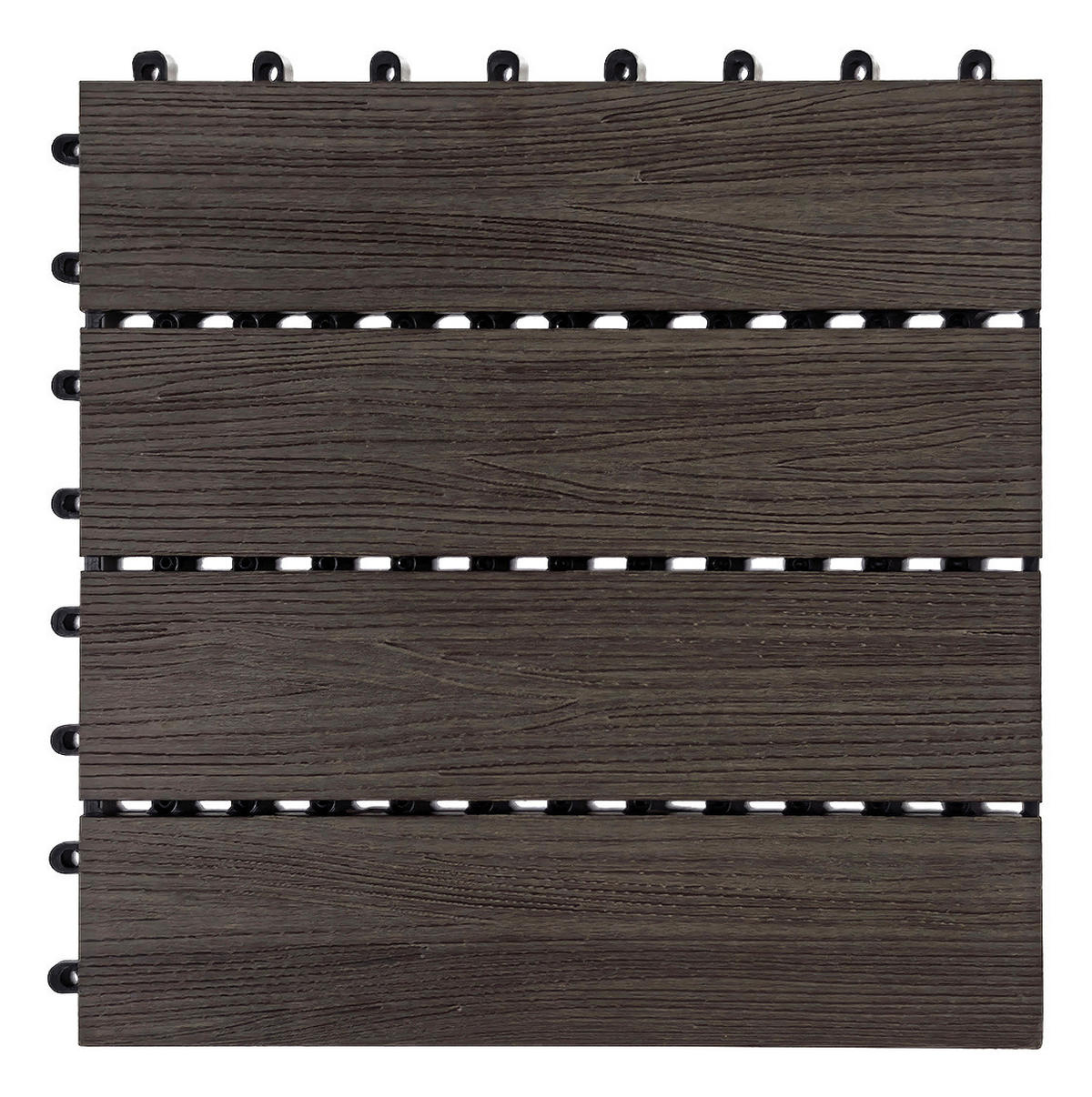 POCOline Terrassenfliese WPC, 6 Stück im Paket braun B/L: ca. 30x30 cm WPC, 6 Stück im Paket - braun (30,00/30,00cm) - POCOline