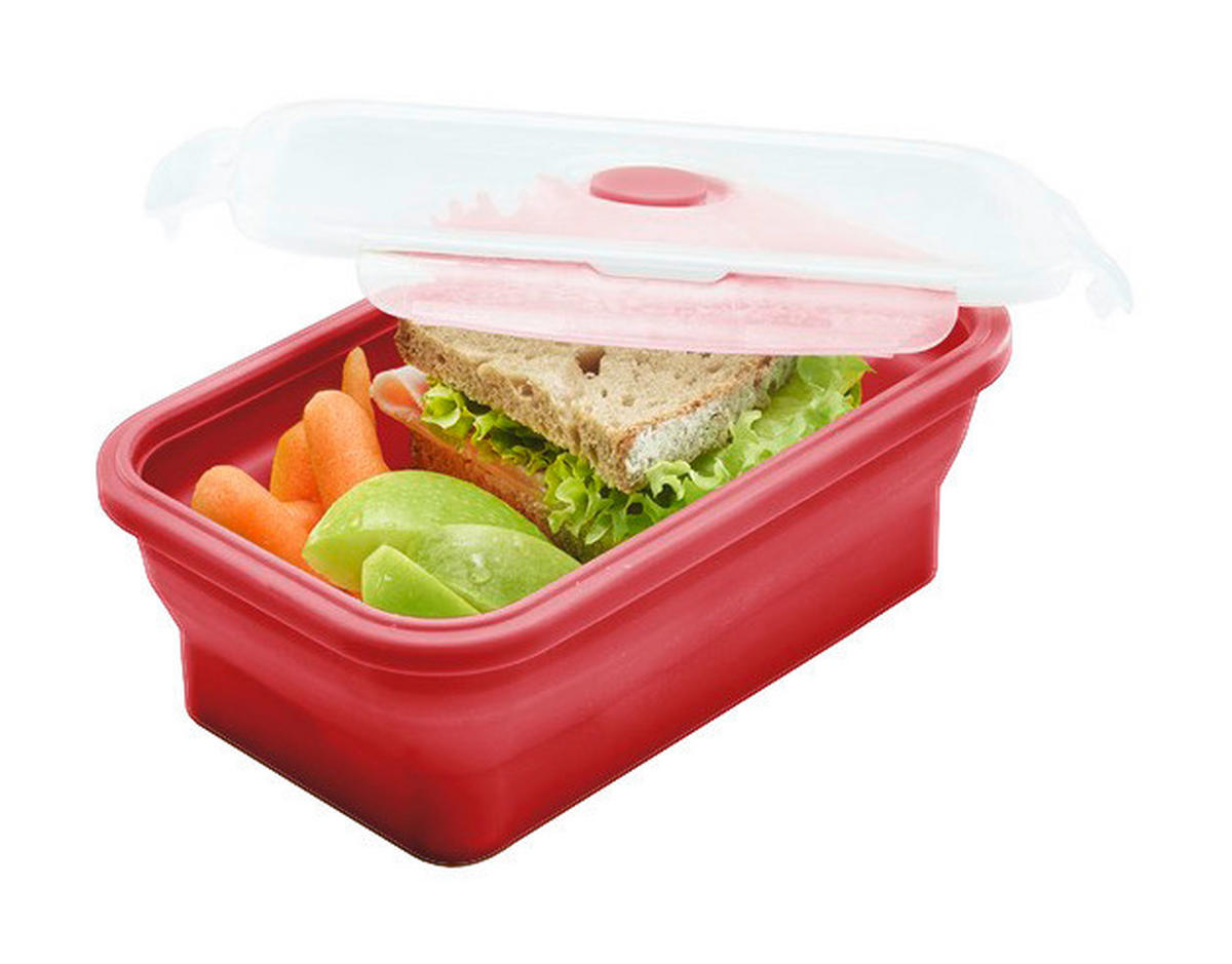 Westmark Frischhaltedose rot B/H/L: ca. 18,5x3,5x12,5 cm Frischhaltedose_faltbar 750l - rot (12,50/18,50/3,50cm) - Westmark