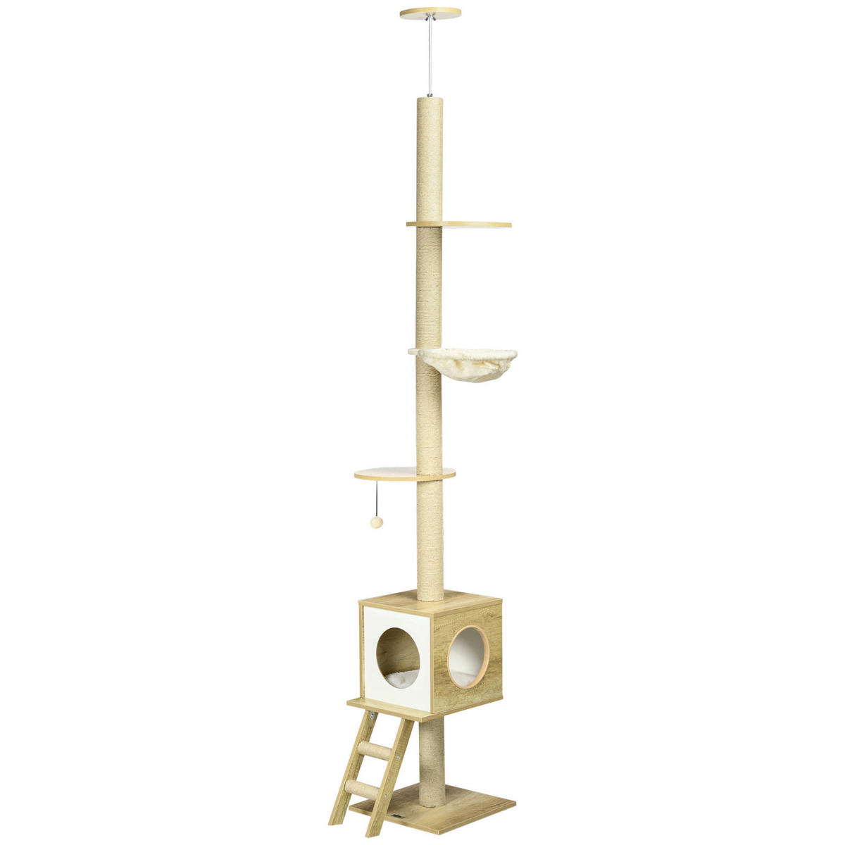 PawHut Kratzbaum braun Spanplatte B/H/L: ca. 40x40x260 cm Kratzbaum - braun (260,00/40,00/40,00cm) - PawHut