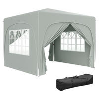 Outsunny Pavillon hellgrau Metall B/H/L: ca. 300x273x300 cm Pavillon - hellgrau (300,00/300,00/273,00cm) - Outsunny