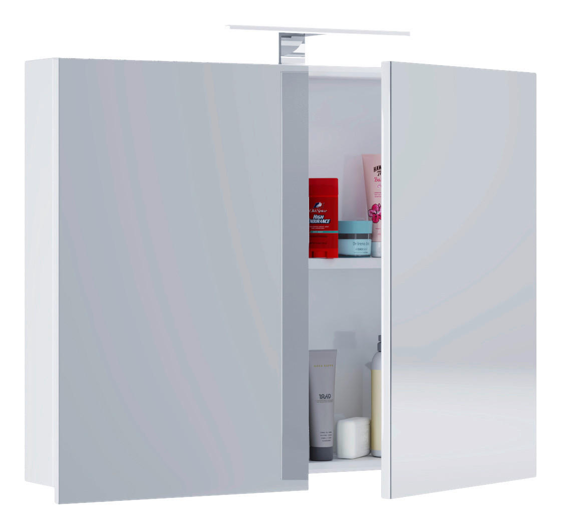 Spiegelschrank Badinos weiß B/H/T: ca. 80x62x12 cm Badinos - weiß (80,00/62,00/12,00cm) - VCM Möbel