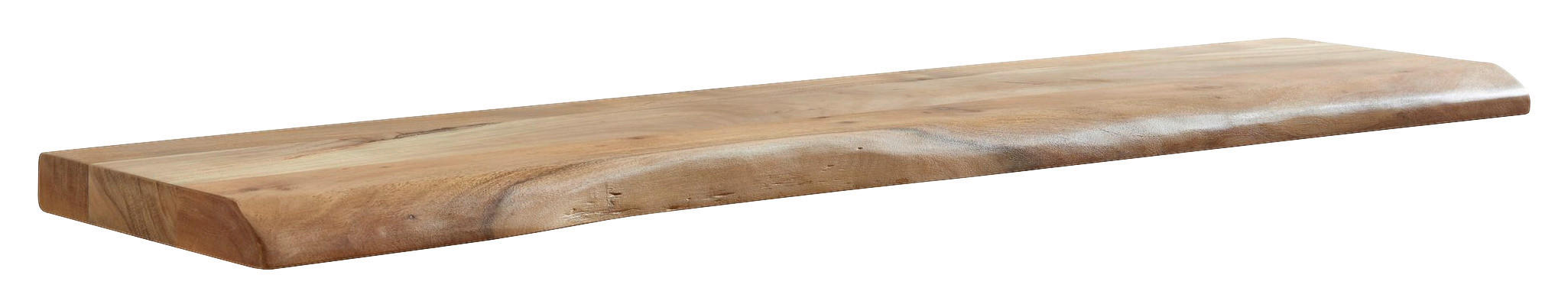 Wandregal braun Holz B/H/T: ca. 120x4x26 cm