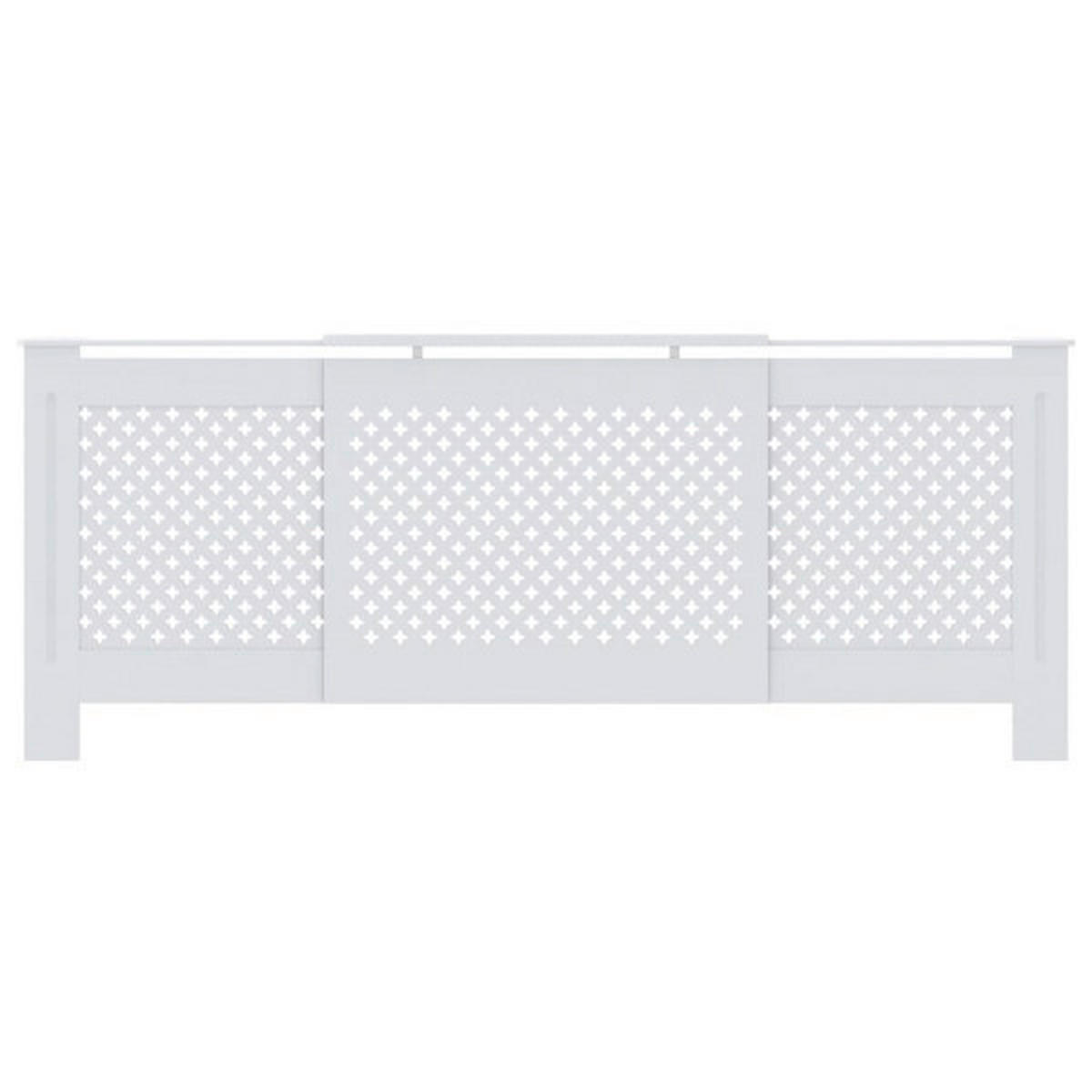 VidaXL Heizkörperverkleidung weiß B/H/T: ca. 205x81,5x19 cm Heizkörperverkleidung - weiß (205,00/81,50/19,00cm) - VidaXL