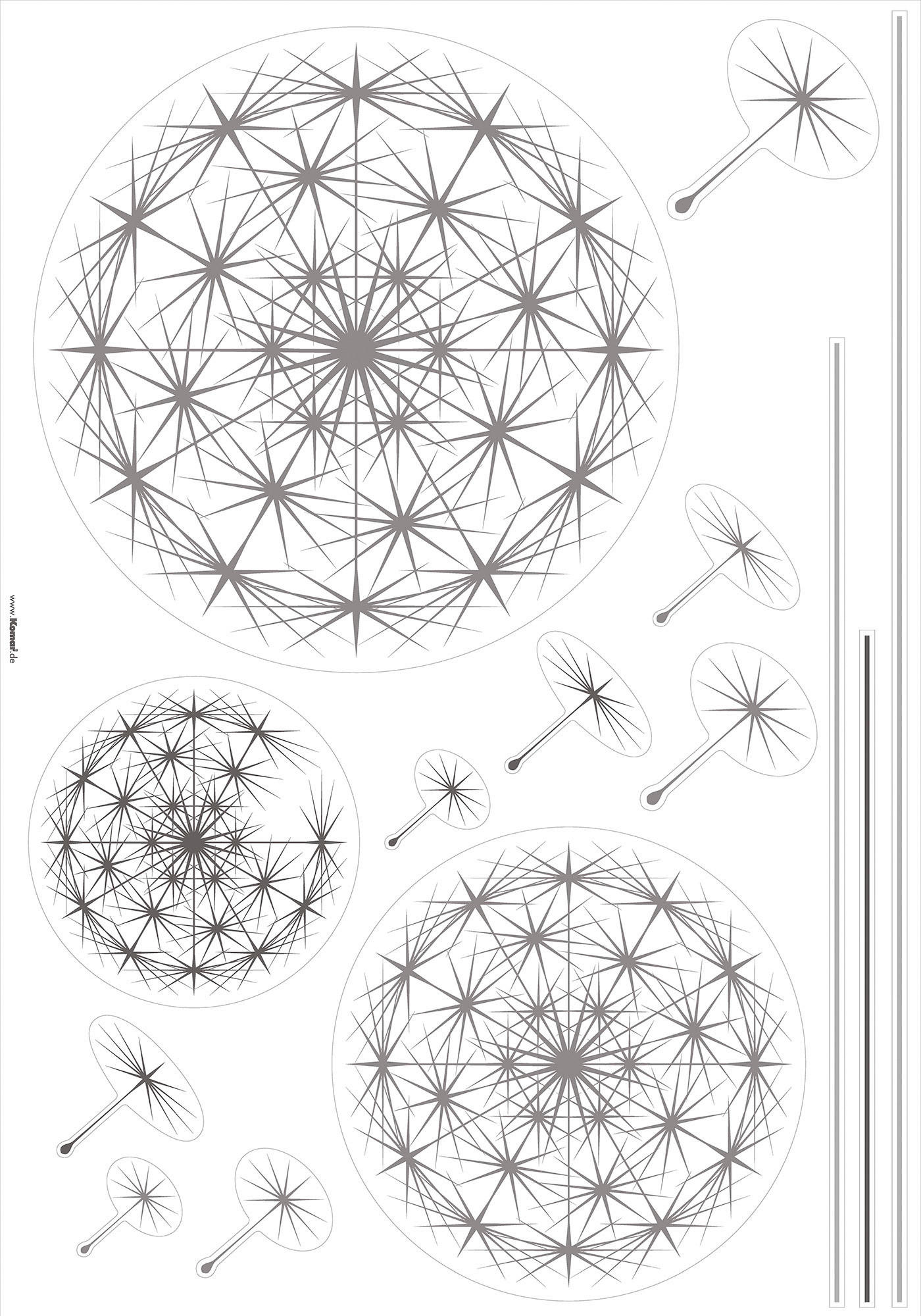Komar Wandtattoo Dandelion  Dandelion B/L: ca. 100x70 cm Dandelion - (100,00/70,00cm) - Komar