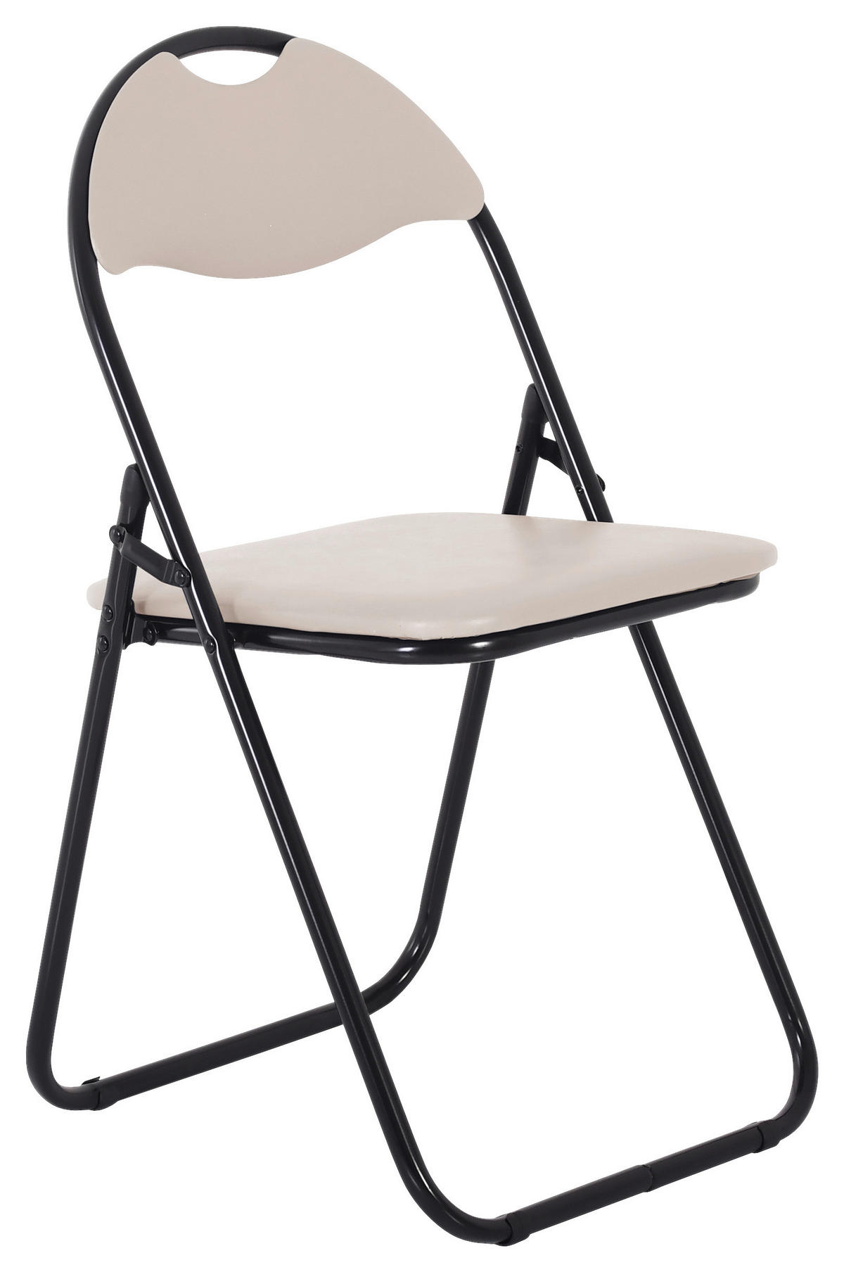 Klappstuhl Ben Cappuccino Kunstleder B/H/T: ca. 45x81x38 cm Ben - schwarz/Cappuccino (45,00/81,00/38,00cm)