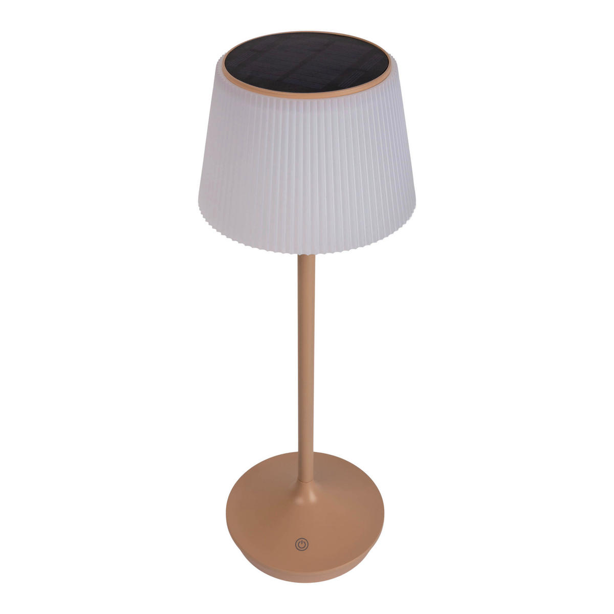 LED-Solar-Tischleuchte beige Kunststoff Metall B/H/T/D: ca. 13x38x13x13 cm EMMI - beige (13,00/38,00/13,00cm) - Näve Leuchten