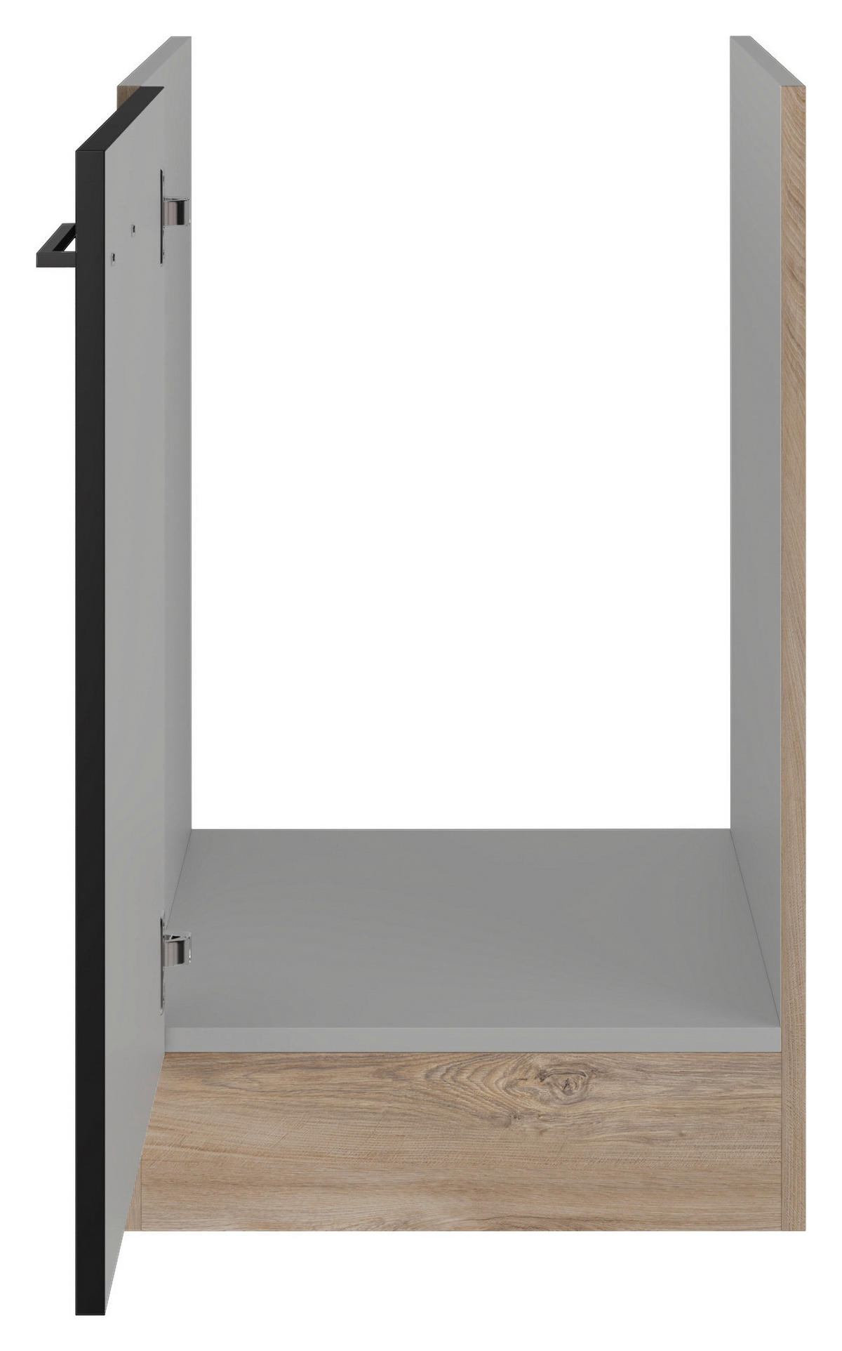 Spülenschrank Capri schwarz matt B/H/T: ca. 50x82x57 cm Capri - schwarz/Oak (50,00/82,00/57,00cm) - Flex-Well