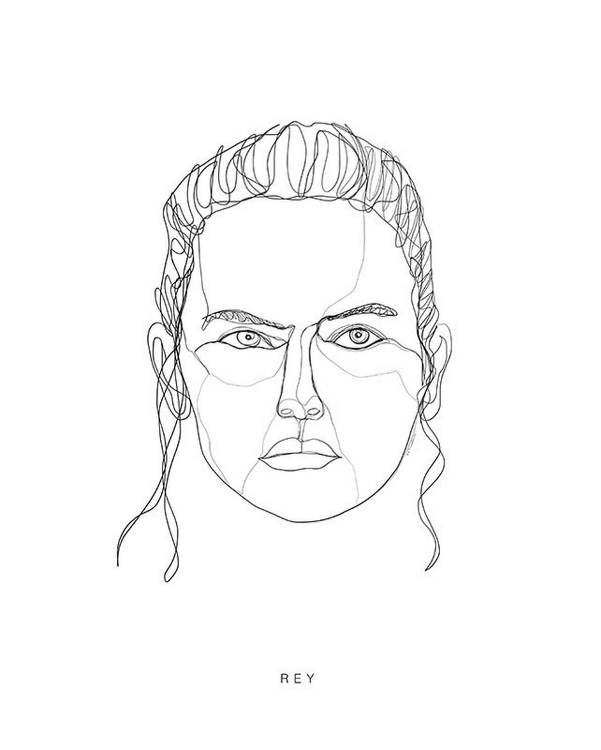 Komar Poster Star Wars Classic Force Faces Rey Star Wars B/L: ca. 40x50 cm Star Wars Classic Force Faces Rey - (40,00/50,00cm) - Komar