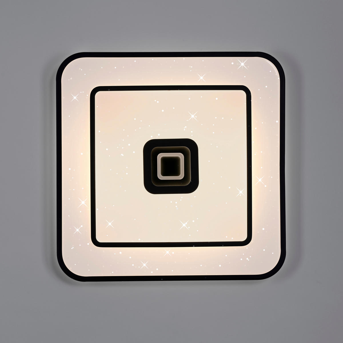 Just Light LED-Deckenleuchte schwarz B/H/L: ca. 48x7,5x48 cm LED-Deckenleuchte_Turanus - schwarz (48,00/48,00/7,50cm) - Just Light