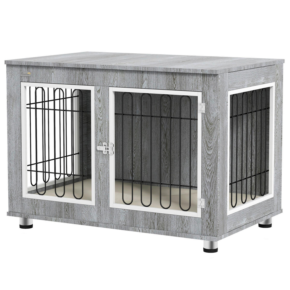 PawHut Hunde-Zubehör grau Edelstahl B/H/L: ca. 58x90x65 cm Hundekäfig - grau (65,00/58,00/90,00cm) - PawHut