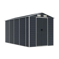 vidaXL Gartenhaus anthrazit B/H/T: ca. 191x198x385 cm Gartenhaus - anthrazit (191,00/198,00/385,00cm) - vidaXL