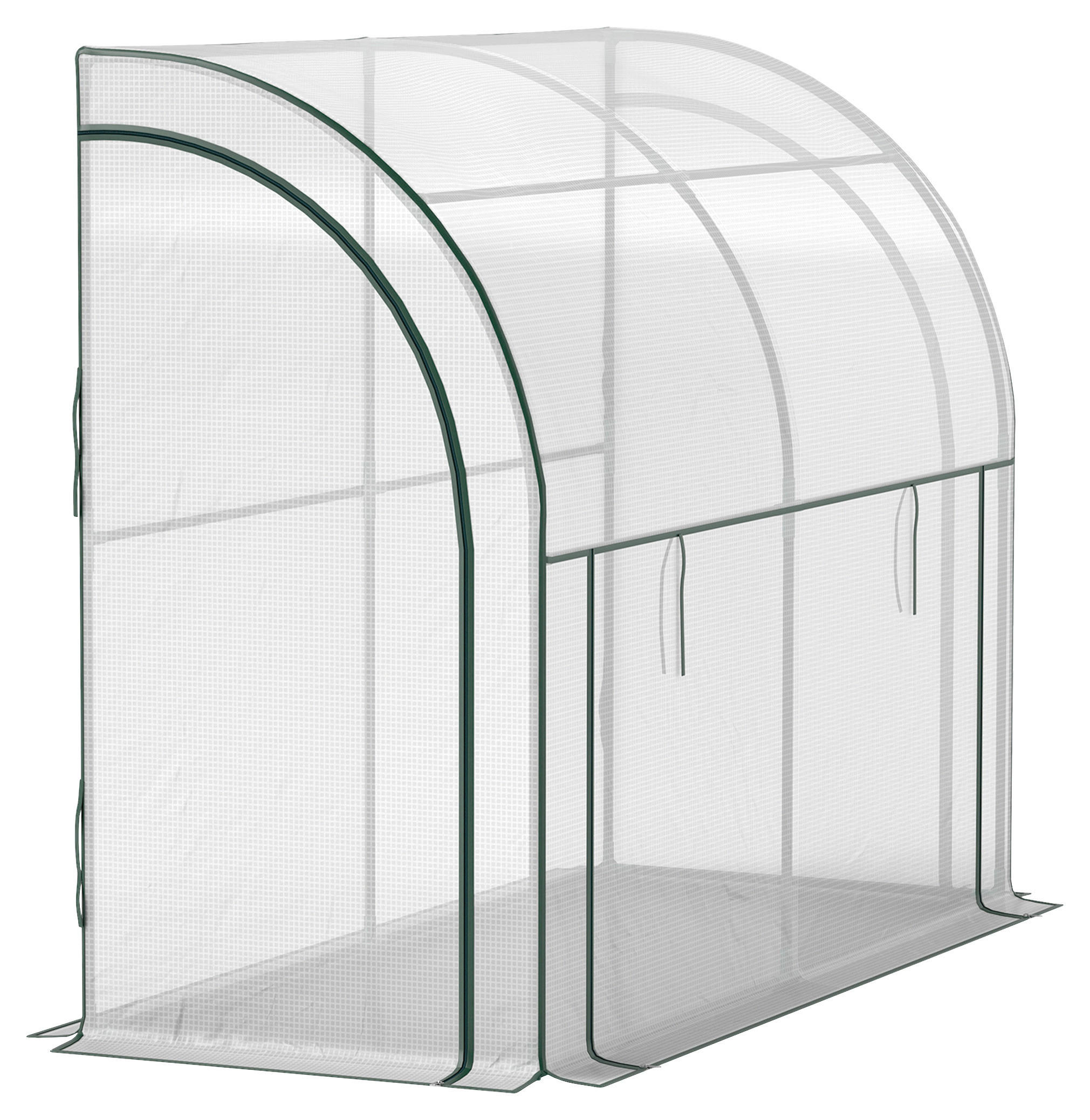 Outsunny Gewächshaus B/H/L: ca. 80x157x200 cm Gewächshaus - weiß (200,00/80,00/157,00cm) - Outsunny