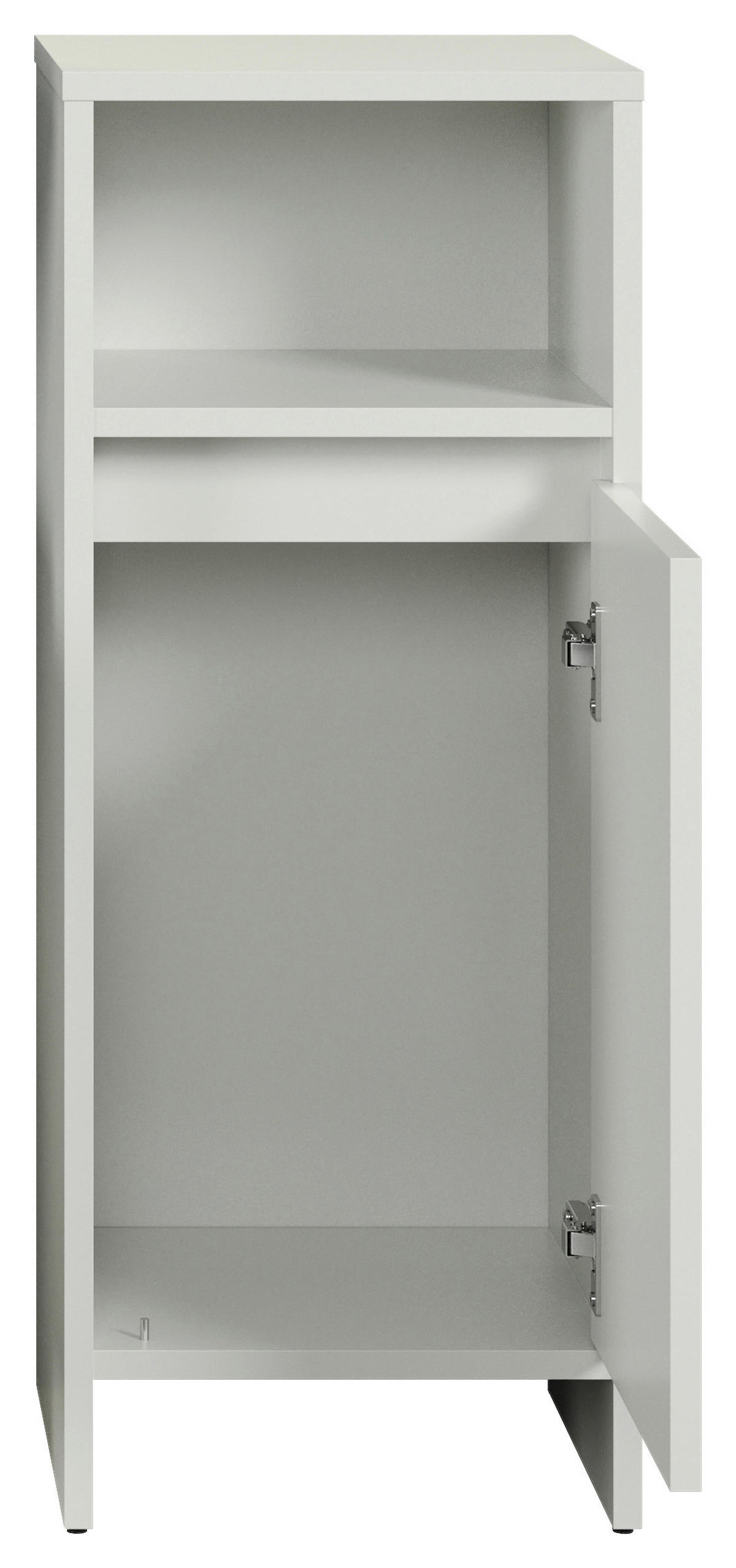 Stauraumelement Basix weiß matt grau B/H/T: ca. 32x81x28 cm Basix - weiß/grau (32,00/81,00/28,00cm) - Trendteam