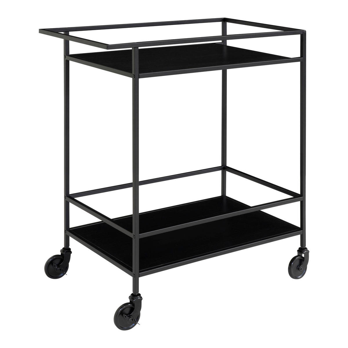 Servierwagen Vita schwarz Melamin B/H/L: ca. 68x79x40 cm Vita - schwarz (40,00/68,00/79,00cm)