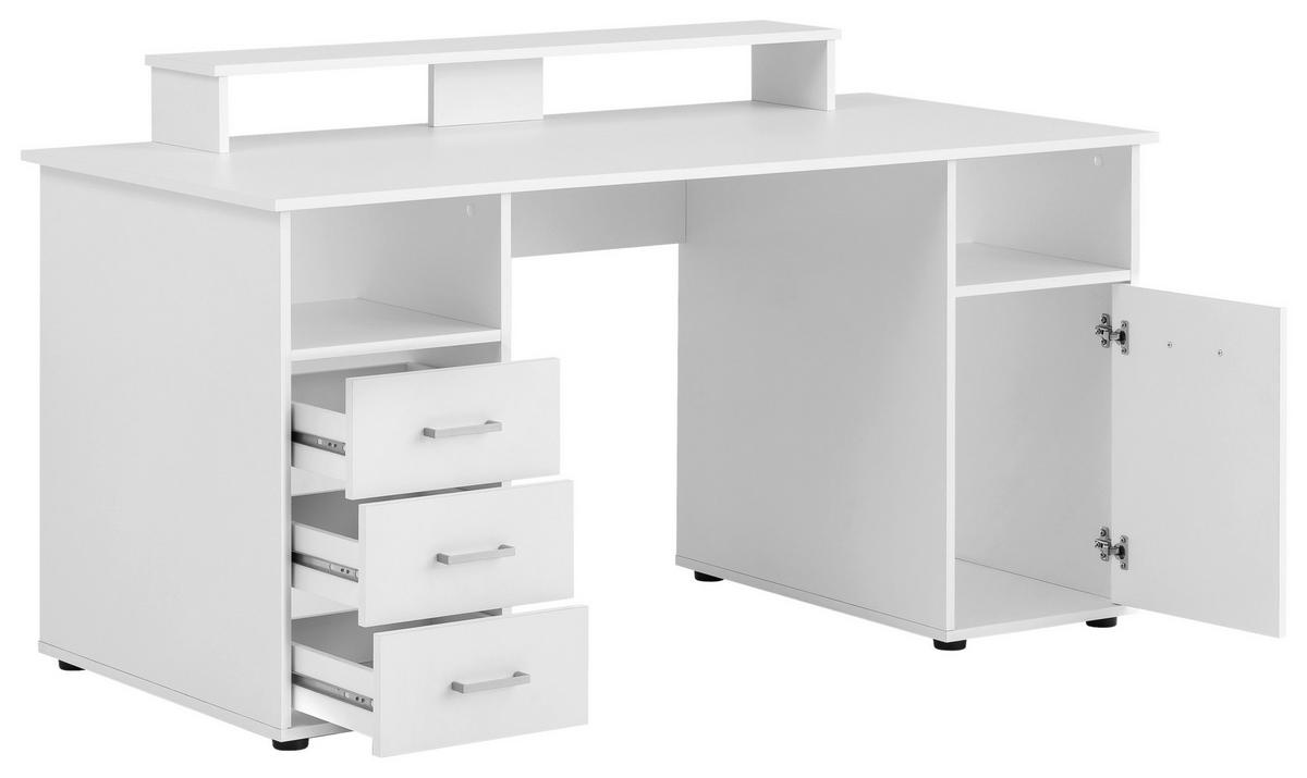 Schreibtisch Niels perlweiß Optik B/H/T: ca. 150x86,7x70 cm Niels - (150,00/86,70/70,00cm) - Möbelpartner