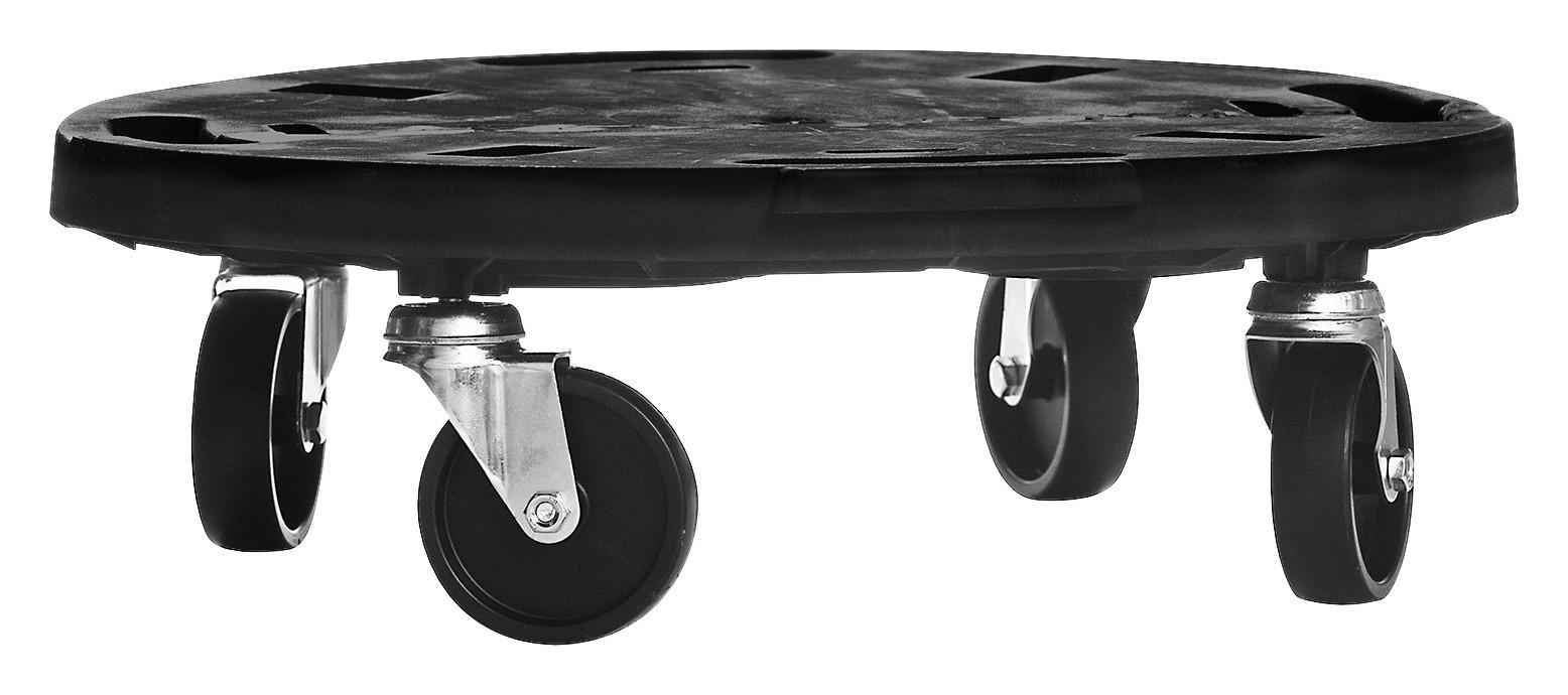 Dolly Transportroller schwarz B/H/L: ca. 40x12,5x40 cm Transportroller_mit_Rädern rund - schwarz (40,00/40,00/12,50cm) - Dolly