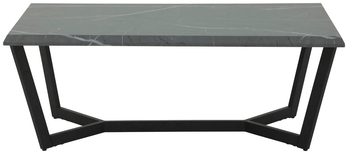Couchtisch Roland grau Marmor Optik B/H/T: ca. 110x42x60 cm Roland - schwarz/grau (110,00/42,00/60,00cm)