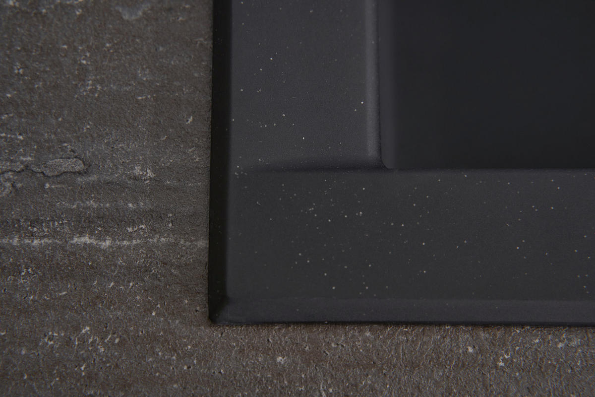 Respekta Einbauspüle Houston 80 x 50 S schwarz Mineralite B/H/T: ca. 80x21x50 cm Houston 80 x 50 S - schwarz (80,00/21,00/50,00cm) - Respekta