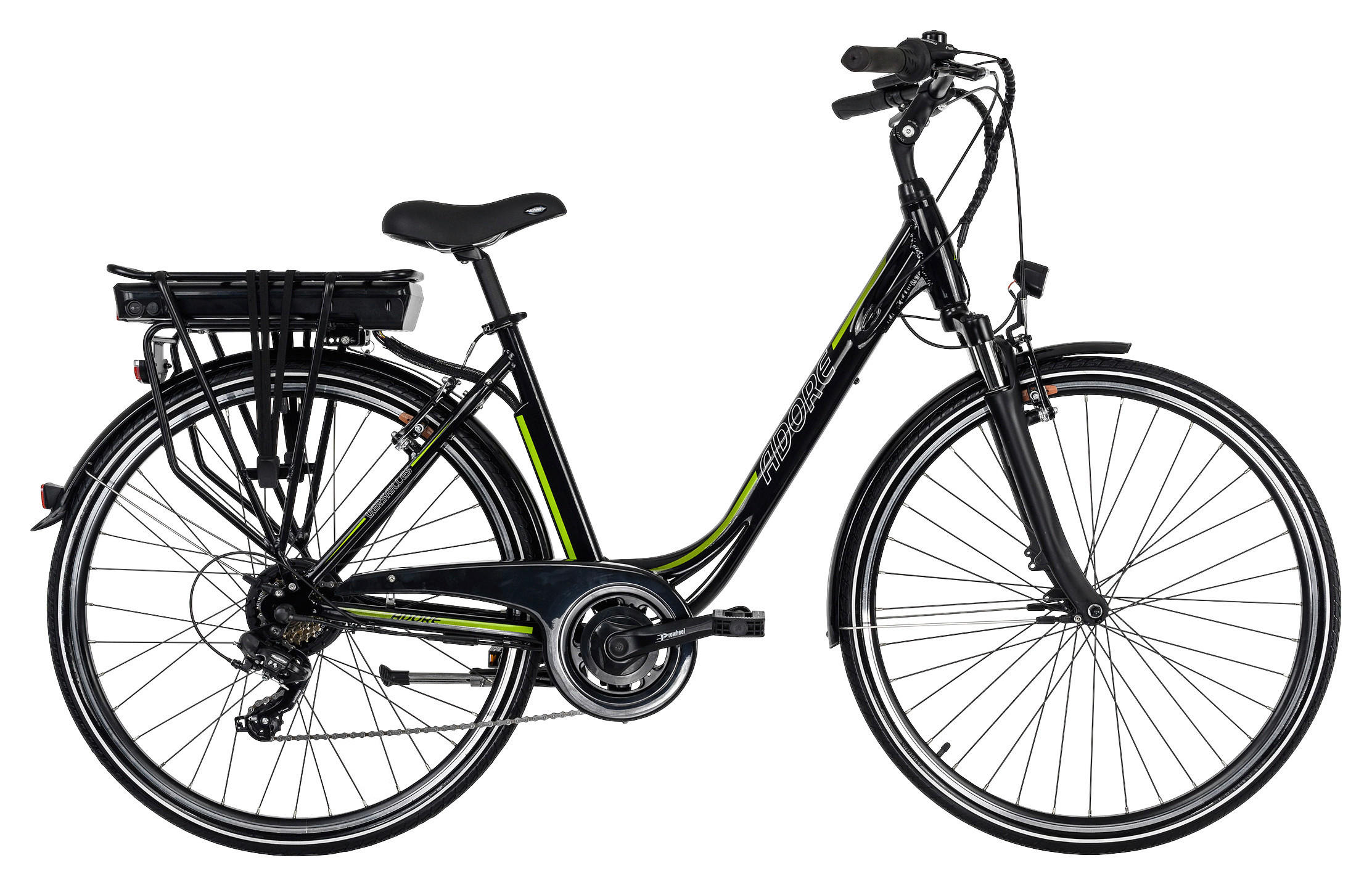 KS-Cycling City E-Bike Adore Versailles Versailles  28 Zoll Rahmenhöhe 48 cm 7 Gänge schwarz schwarz ca. 250 W ca. 36 V 