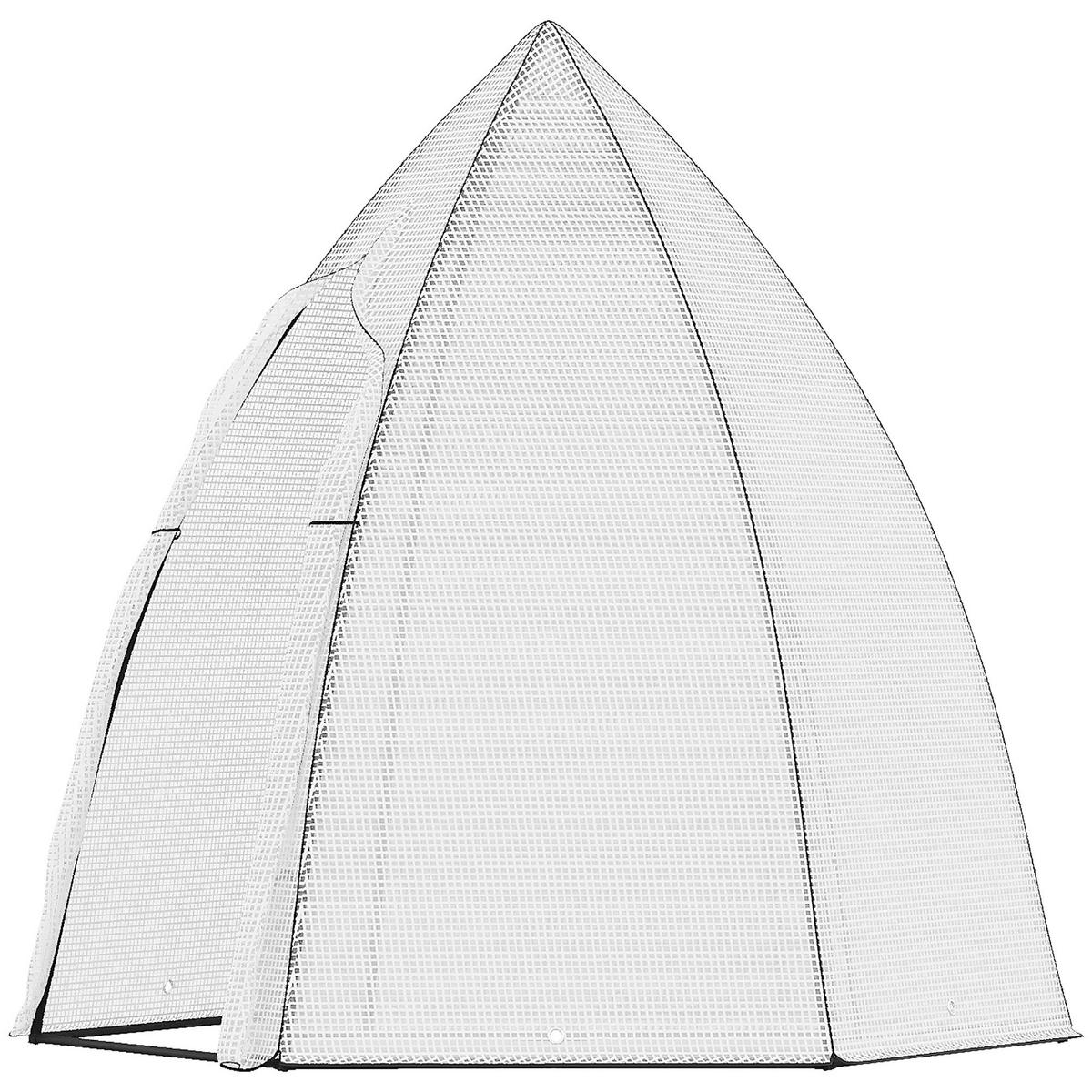 Outsunny Gewächshaus B/H/L: ca. 140x180x160 cm Gewächshaus - weiß (160,00/140,00/180,00cm) - Outsunny