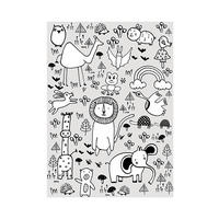 Komar Poster Scribble Park Tiere B/L: ca. 40x50 cm Scribble Park - (40,00/50,00cm) - Komar