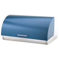 Brotkasten petrol Edelstahl B/H/L: ca. 28x18x38,5 cm Brotkasten_Serie_Nora - petrol (38,50/28,00/18,00cm)