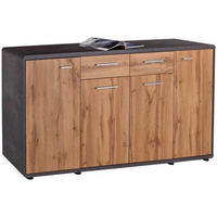 Kommode Fontana Beton Optik Eiche Wotan Nachbildung B/H/T: ca. 175x87x40 cm Fontana - Eiche (175,00/87,00/40,00cm)