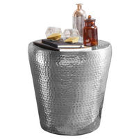 Beistelltisch silber Aluminium B/H/T: ca. 41x41x41 cm Beistelltisch - silber (41,00/41,00/41,00cm) - Wohnling