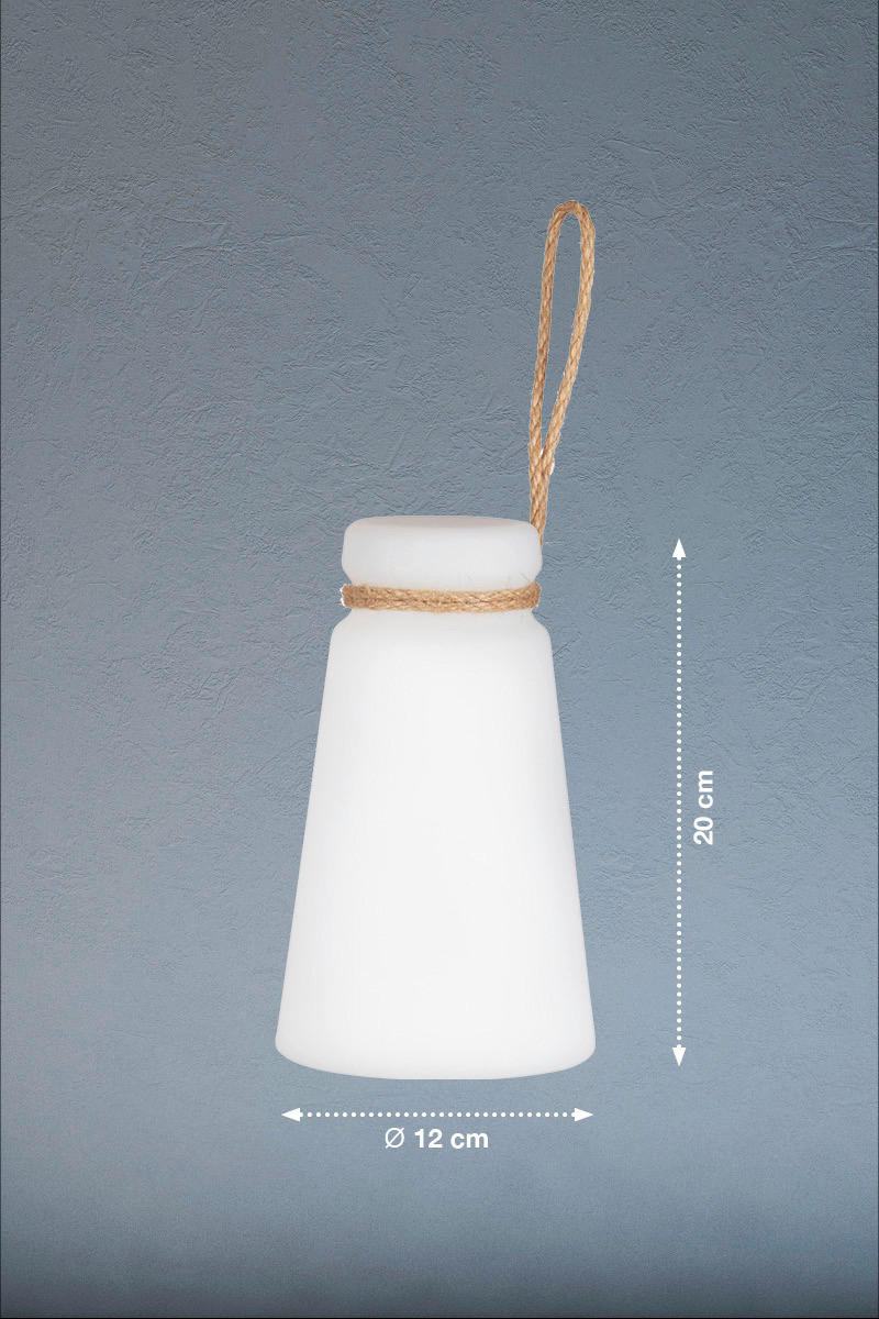 LED-Außenleuchte 850292 weiß H/D: ca. 20x12 cm Bruno - weiß (12,00/20,00cm) - easy! by FHL