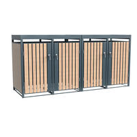 Westmann Mülltonnenbox Planta braun B/H/L: ca. 264x124x84 cm Planta - braun (84,00/264,00/124,00cm) - Westmann