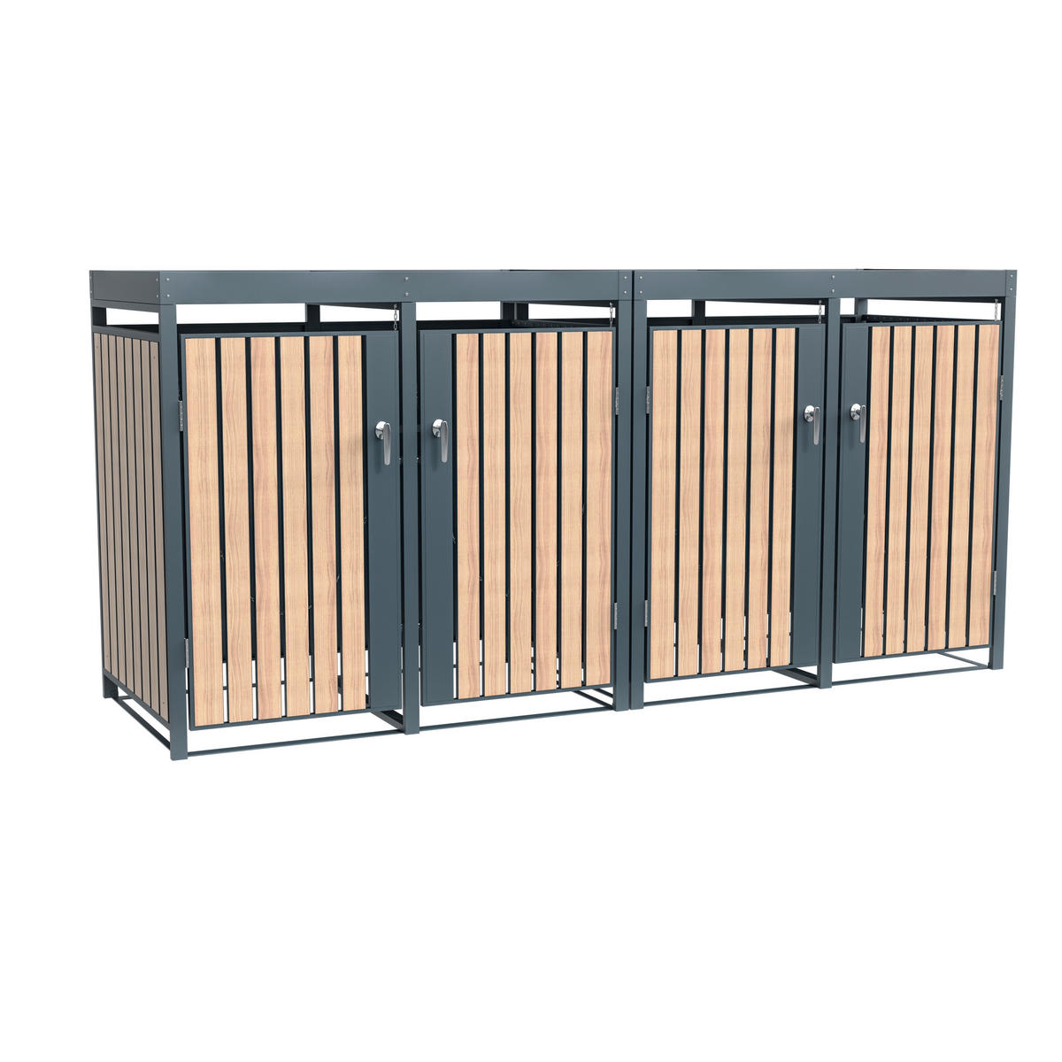 Westmann Mülltonnenbox Planta braun B/H/L: ca. 264x124x84 cm Planta - braun (84,00/264,00/124,00cm) - Westmann