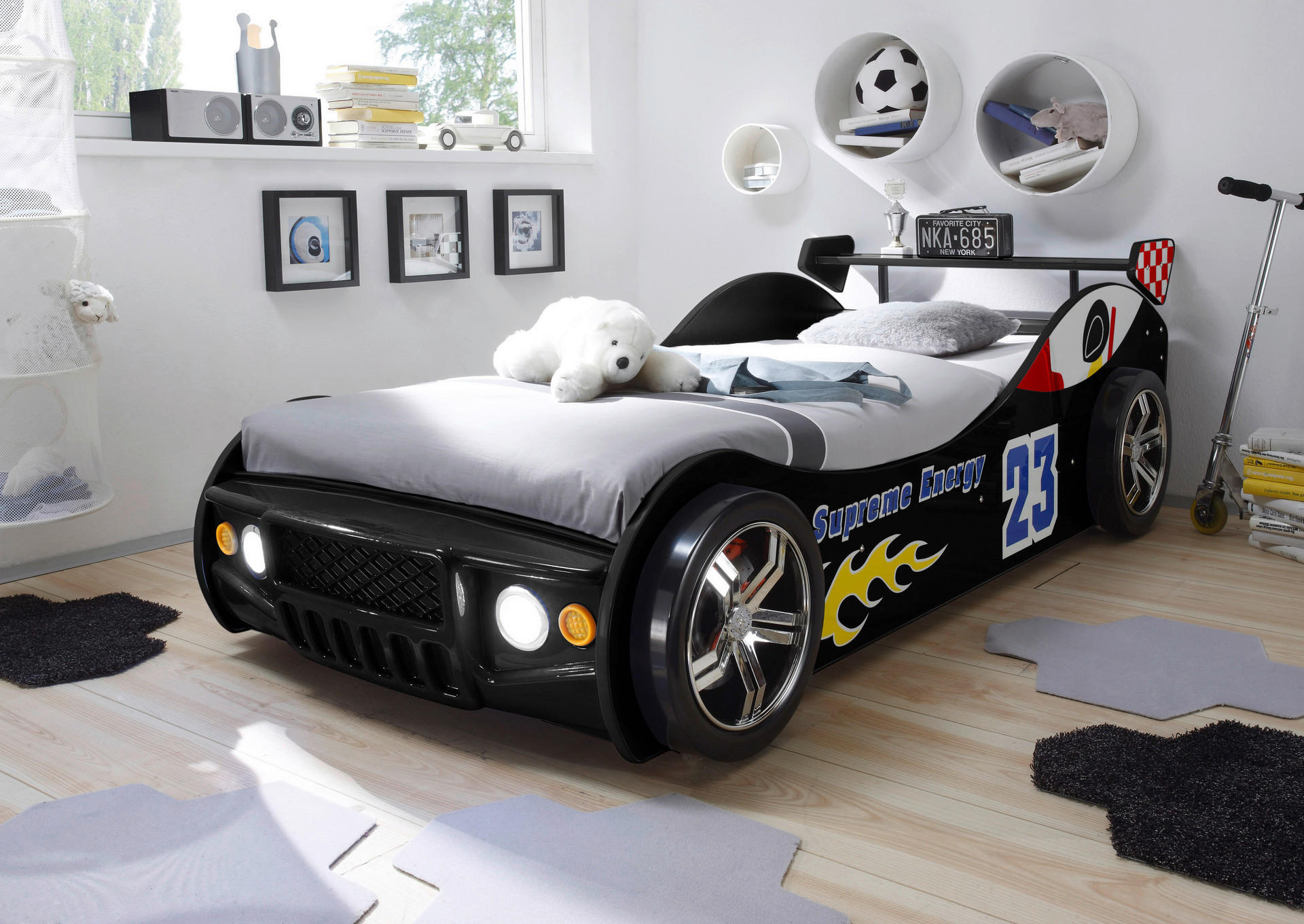 Autobett Energy schwarz Liegefläche B/L: ca. 90x200 cm Energy - schwarz (105,00/60,00/225,00cm)