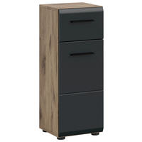 Schrank Ice Nox Oak Nachbildung schwarz matt B/H/T: ca. 30x80x30 cm Ice - schwarz (30,00/80,00/30,00cm) - xonox.home