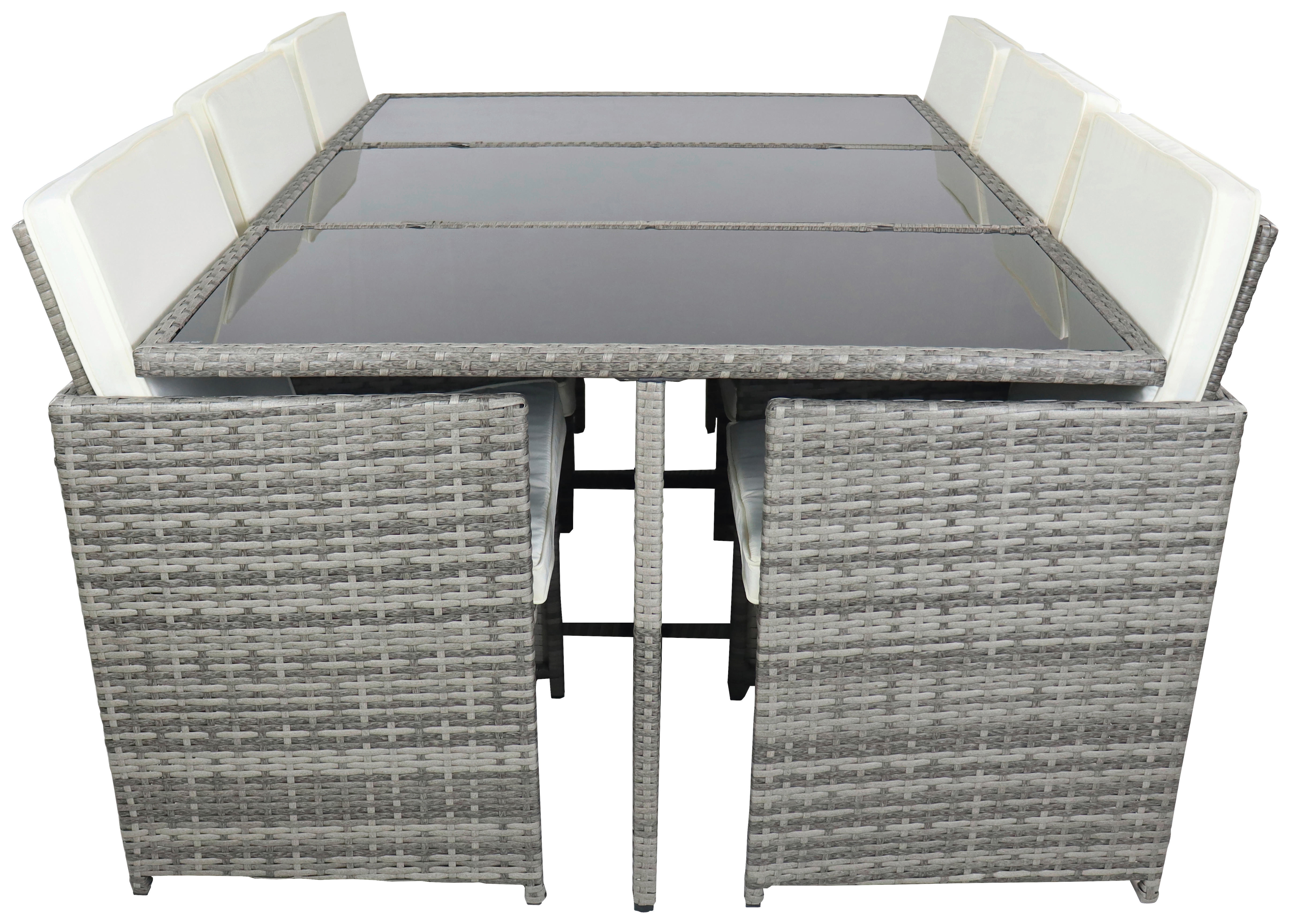 VCM Gartensitzgruppe Raloso grau Rattan B/H/L: ca. 170x74x110 cm Raloso - grau (110,00/170,00/74,00cm) - VCM
