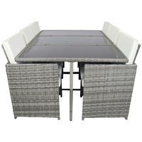 VCM Gartensitzgruppe Raloso grau Rattan B/H/L: ca. 170x74x110 cm Raloso - grau (110,00/170,00/74,00cm) - VCM