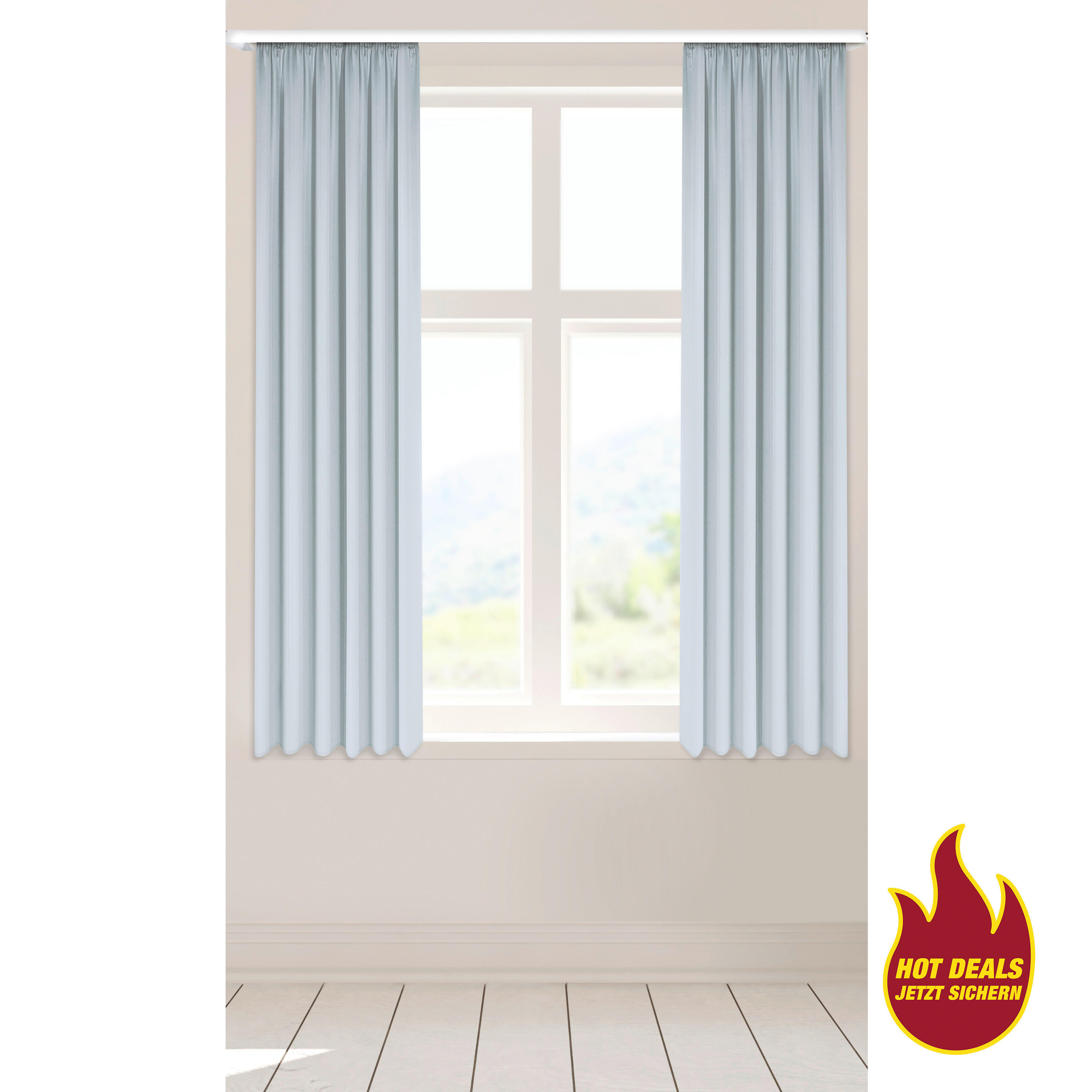 Verdunklungsvorhang Juna silber B/L: ca. 135x175 cm Juna - silber (135,00/175,00cm) - POCOline