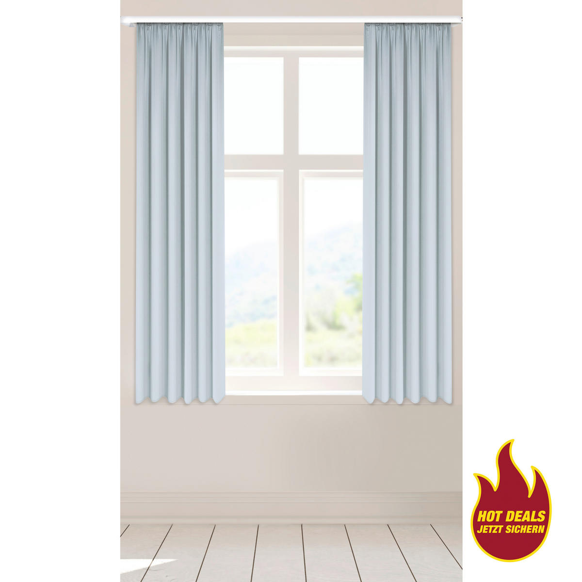 POCOline Verdunklungsvorhang Juna silber B/L: ca. 135x175 cm Juna - silber (135,00/175,00cm) - POCOline