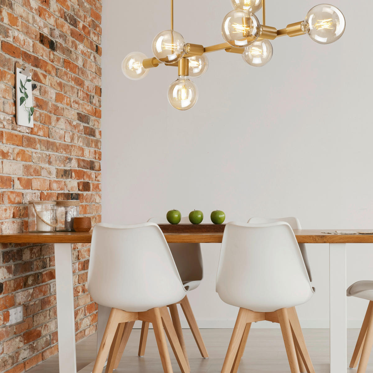 Lamkur Deckenleuchte gold Stahl B/H/L: ca. 93x39x93 cm E27 8 Brennstellen ASTRID - gold (93,00/93,00/39,00cm) - Lamkur