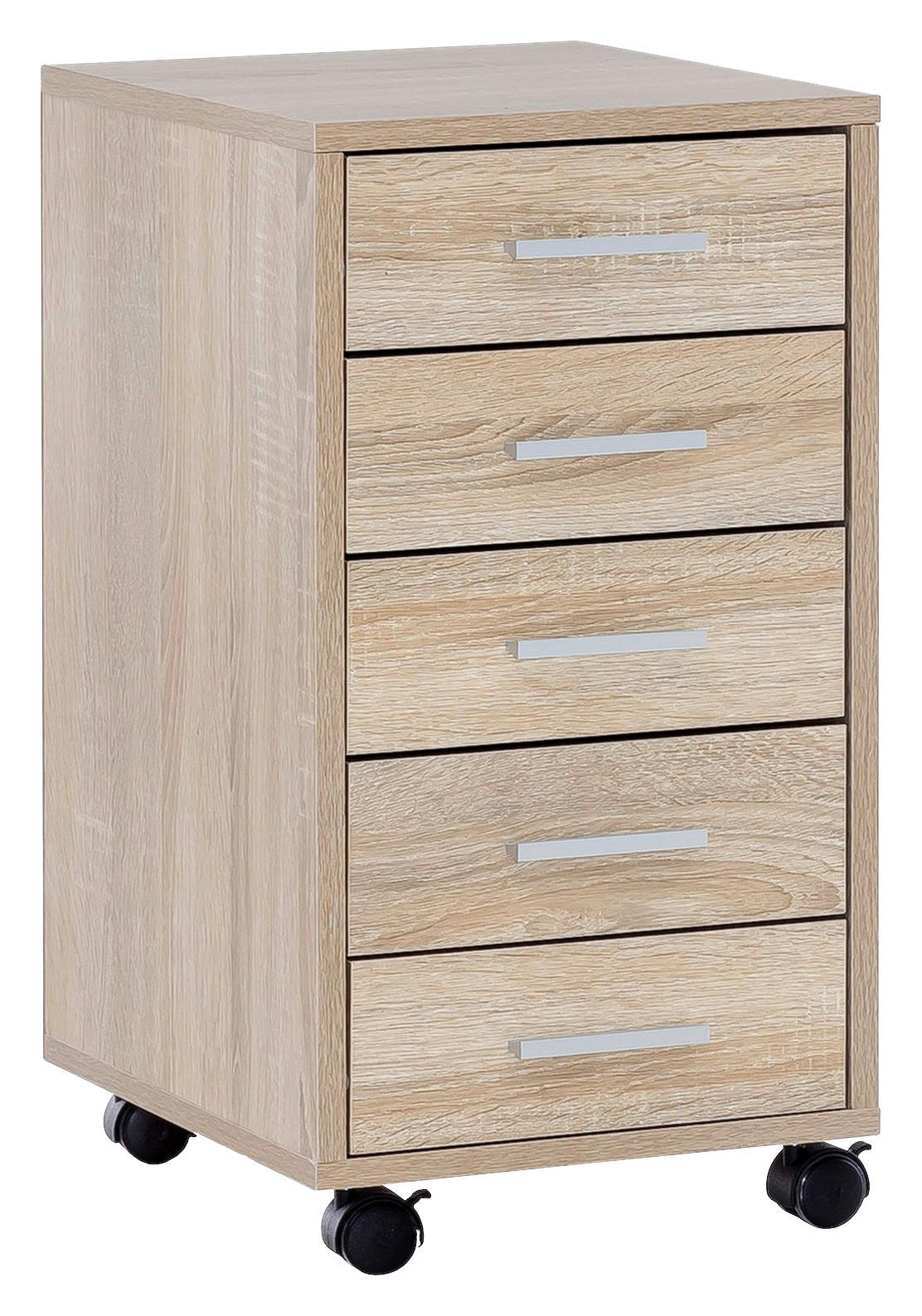 Rollcontainer braun Spanplatte B/H/T: ca. 33x63x63 cm Rollcontainer - braun (33,00/63,00/63,00cm) - Wohnling