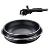 BERGNER Pfannenset Click & cook schwarz Aluminium Click & cook - schwarz - BERGNER