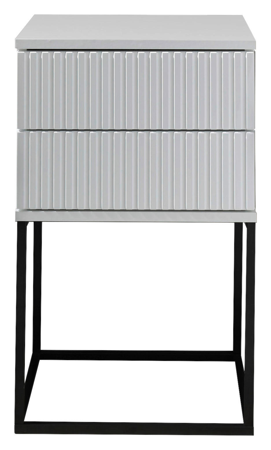 weiß B/H/T: ca. 40x65x39 cm Marle_Nachtkonsole - weiß/schwarz (40,00/65,00/39,00cm)