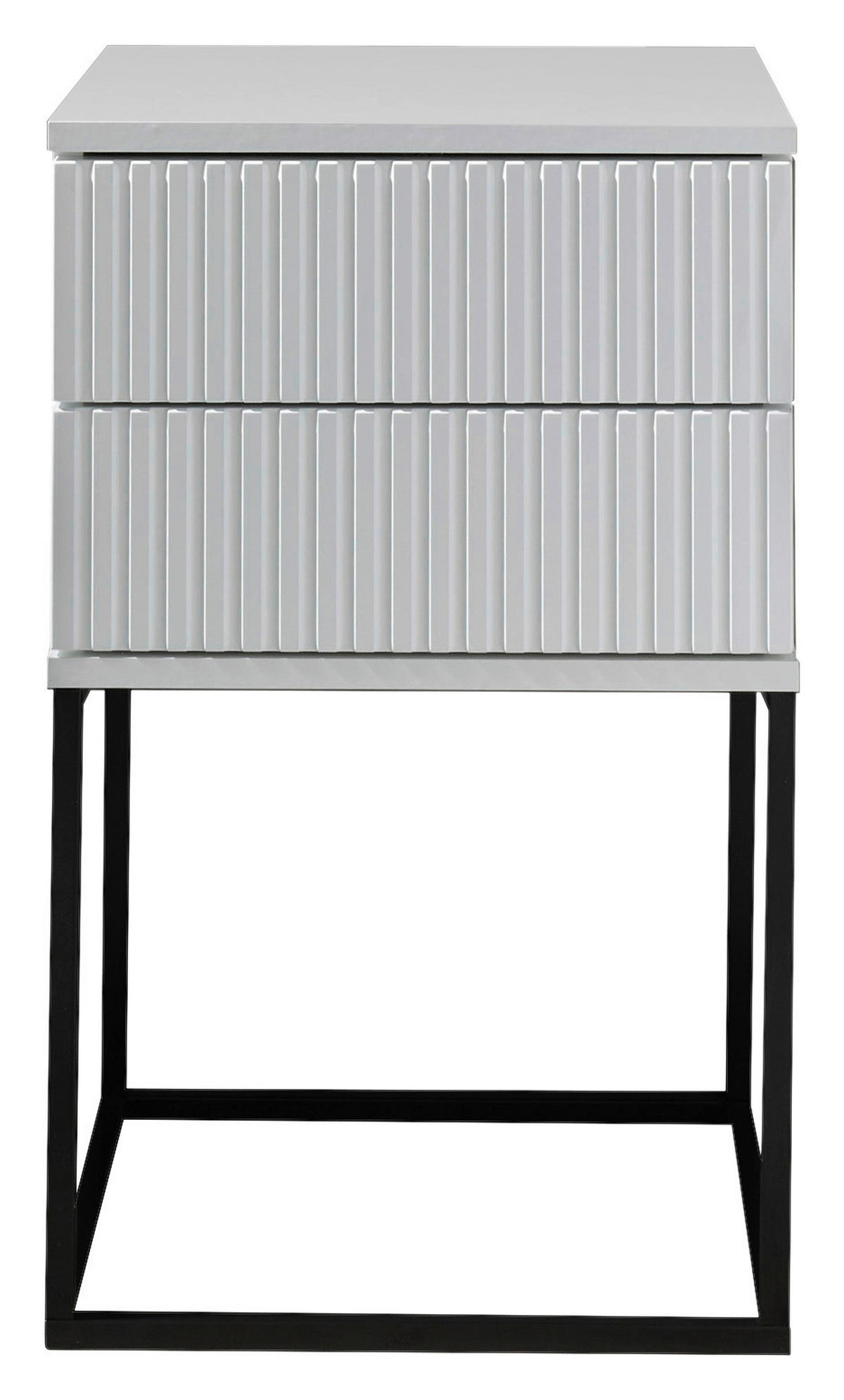 weiß B/H/T: ca. 40x65x39 cm Marle_Nachtkonsole - weiß/schwarz (40,00/65,00/39,00cm)